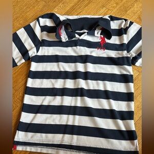 US Polo Association polo shirt - Navy and White Size 18